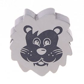 Lion motif bead 'light gray' 910 in stock 
