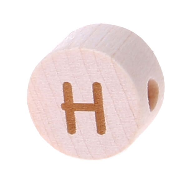 Buchstabenperlen Scheibe Lasergravur Ø 11 mm 'H' 188 auf Lager