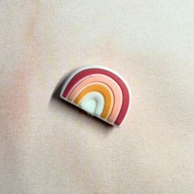 Regenbogen-Motivperle aus Silikon 'apricot' 0 auf Lager