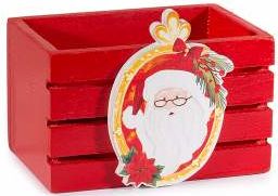 Holzkörbchen Weihnachten 'Weihnachtsmann - rot' 28 auf Lager