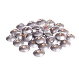 Linsen-Perlen Holzlinsen 10mm • 50 Stück 'silber' 102 auf Lager