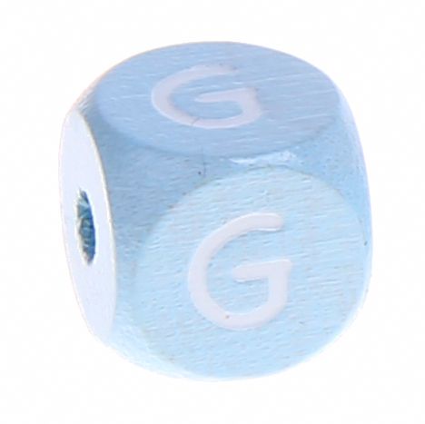 Buchstabenperlen babyblau 10x10mm 'G' 978 auf Lager