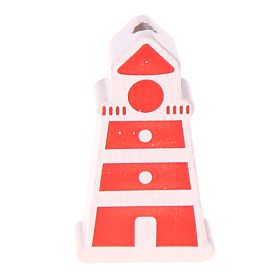 Lighthouse motif bead 'red' 1267 in stock 