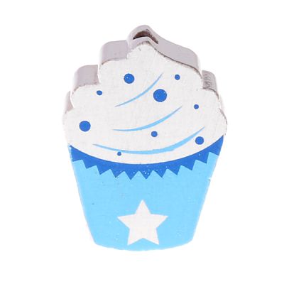 Motivperle Cupcake 'skyblau-blau' 52 auf Lager