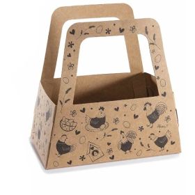 Tasche aus Kraftpapier mit Hühner-Motiv '2' 15 auf Lager