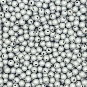 Wooden beads mother-of-pearl 10mm - 50 pieces 'light gray' 186 in stock 