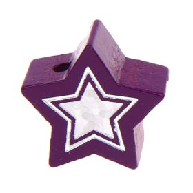 Glitter star motif bead 'purple' 187 in stock 