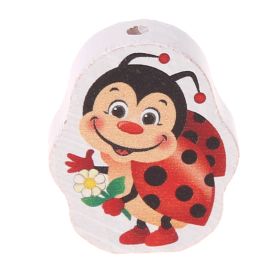 Ladybug motif bead 'red' 55 in stock 