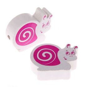 Motif bead snail 'white-dark pink' 1377 in stock 