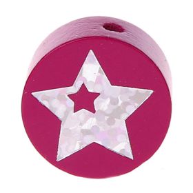 Motif bead disk glitter star 'dark pink' 688 in stock 