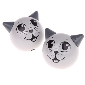 3D cat motif bead 'gray' 597 in stock 