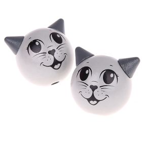 3D cat motif bead 'gray' 593 in stock 