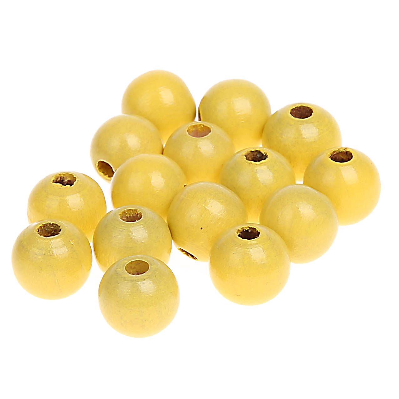 Holzperlen 10mm • 50 Stück 'pastellgelb' 120 auf Lager