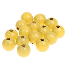 Holzperlen 10mm • 50 Stück 'pastellgelb' 70 auf Lager