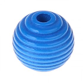 Grooved beads 14mm - 10 pieces 'medium blue' 261 in stock 