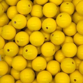 Wooden beads 25mm - 5 pieces 'yellow' 65 in stock 