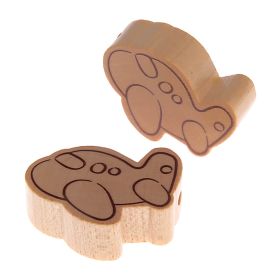 Airplane motif bead - 10 pieces 'nature' 120 in stock 