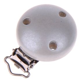 Wooden clip / pacifier clip mother-of-pearl Ø35mm 'light gray' 107 in stock 