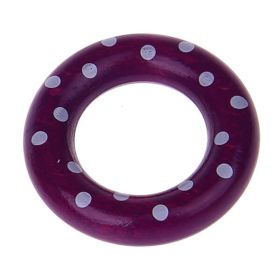 Wooden ring / grasping toy mini dots 'purple' 1003 in stock 