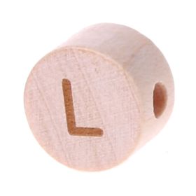 Buchstabenperlen Scheibe Lasergravur Ø 11 mm 'L' 57 auf Lager