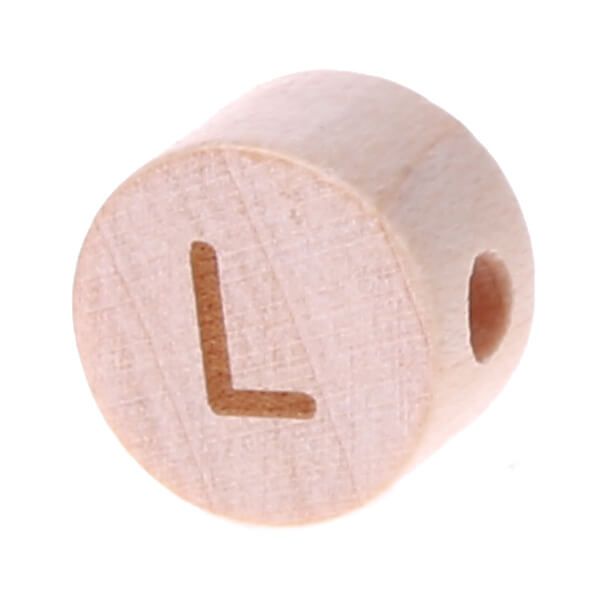 Buchstabenperlen Scheibe Lasergravur Ø 11 mm 'L' 667 auf Lager