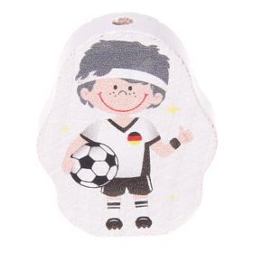 Motivperle Fußballer 'weiß' 18 auf Lager