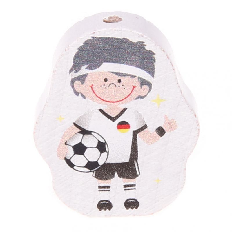 Motivperle Fußballer 'weiß' 83 auf Lager