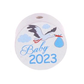 Motivperle Scheibe Baby 2023 'babyblau' 39 auf Lager