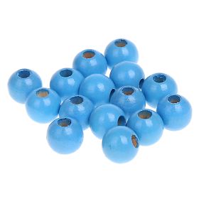 Holzperlen 8mm • 50 Stück 'skyblau' 76 auf Lager