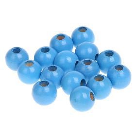 Wooden beads 8mm - 50 pieces 'sky blue' 51 in stock 