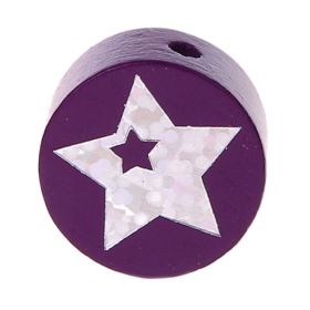 Motif bead disk glitter star 'purple' 1264 in stock 