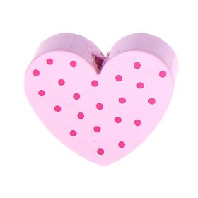 Dotted heart motif bead 'pink' 0 in stock 