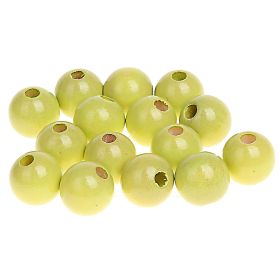 Holzperlen 12mm • 25 Stück 'lemon' 168 auf Lager
