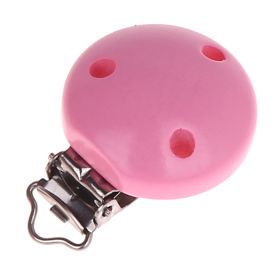 Holzclip / Schnullerclip Ø35mm 'babyrosa' 3947 auf Lager
