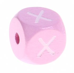 Holzbuchstaben Rosa 10 mm x 10 mm 'X' 877 auf Lager
