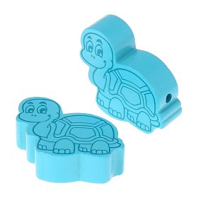 Turtle motif bead - 10 pieces 'light turquoise' 97 in stock 