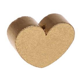 Motif bead shaped bead heart large 'gold' 1599 in stock 