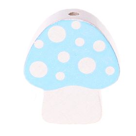 Mushroom motif bead 'baby blue' 102 in stock 