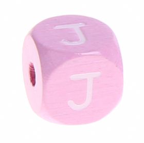 Holzbuchstaben Rosa 10 mm x 10 mm 'J' 667 auf Lager