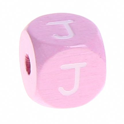 Holzbuchstaben Rosa 10 mm x 10 mm 'J' 689 auf Lager