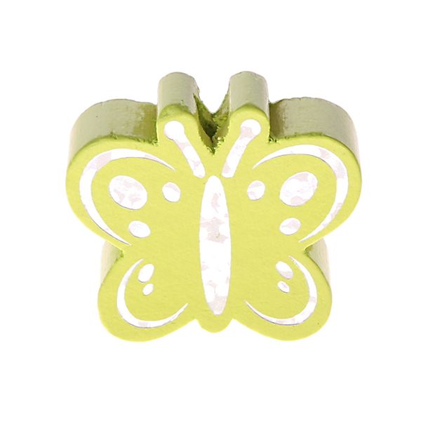Motivperle Schmetterling Glitzer 'lemon' 1201 auf Lager