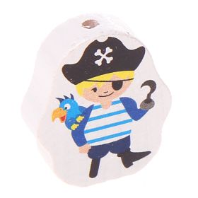 Motivperle Pirat • Piratin 'Pirat blau-weiß' 26 auf Lager