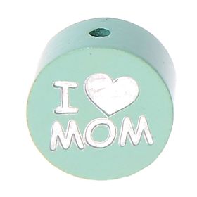 Reversible motif bead I Love MOM / DAD 'mint' 744 in stock 