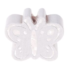 Motif bead butterfly glitter 'white' 668 in stock 