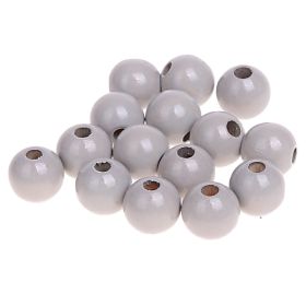 Wooden beads 10mm - 50 pieces 'light gray' 203 in stock 