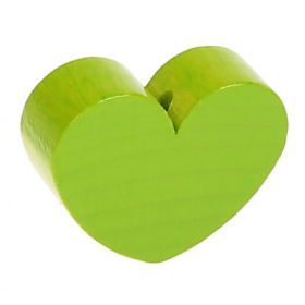 Motif bead shaped bead heart large 'yellow-green' 2942 in stock 