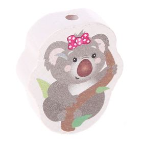 Motivperle Koala 'Schleife pink' 81 auf Lager