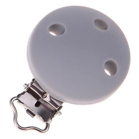 Silicone clip pacifier clip 35mm 'light gray' 280 in stock 