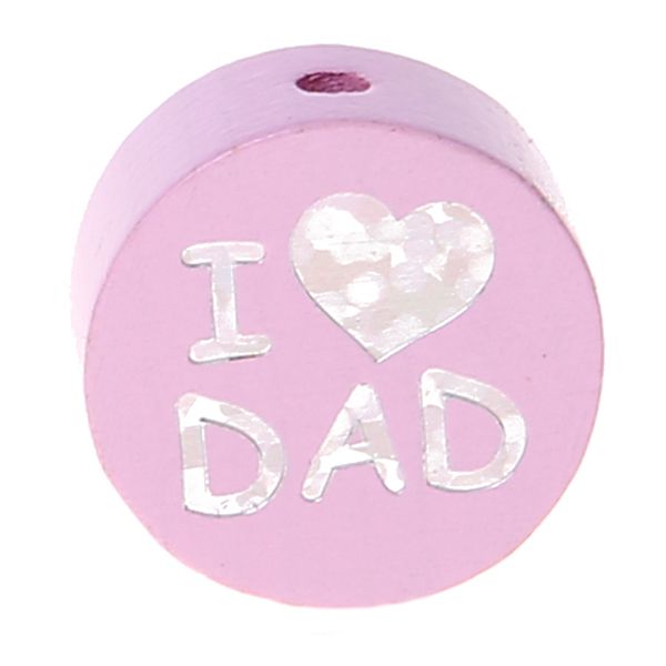 Wendemotiv-Perle I Love MOM / DAD 'rosa' 945 auf Lager