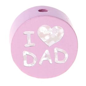 Wendemotiv-Perle I Love MOM / DAD 'rosa' 776 auf Lager